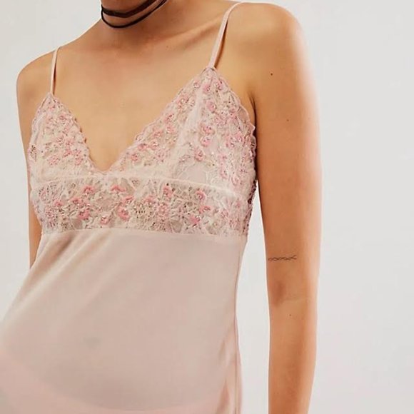 Free People Dresses & Skirts - FREE PEOPLE  midnight magic maxi slip dress Sz M  NEW